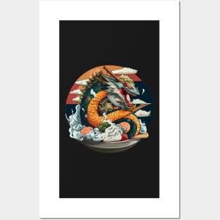 Sushi Dragon Sticker Posters and Art